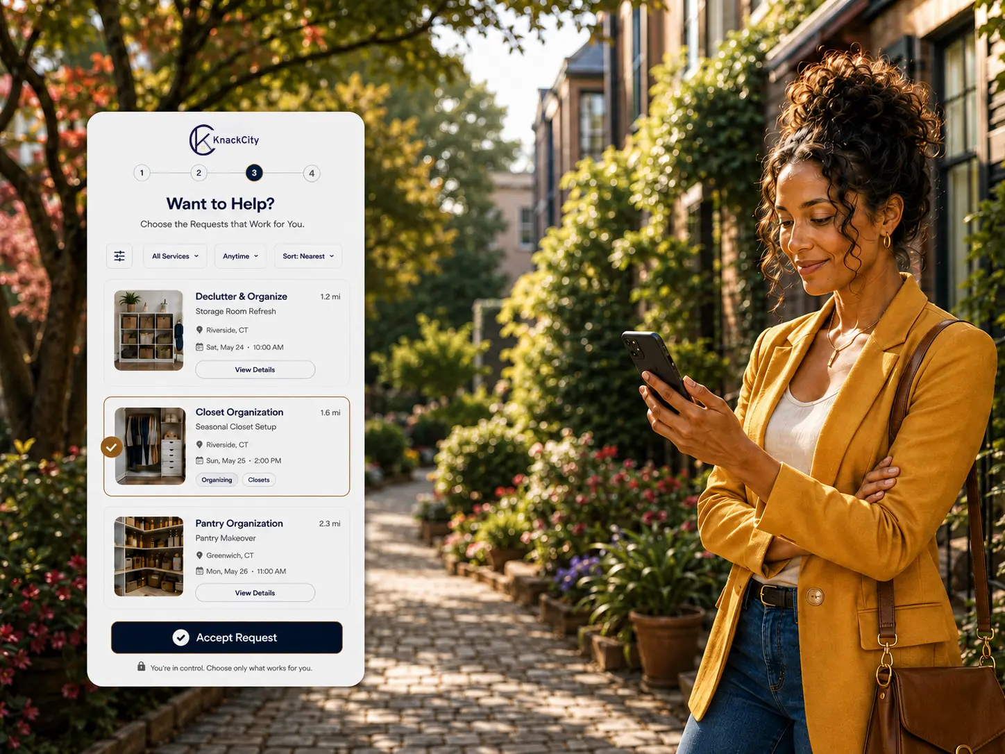 find neighbors online with KnackCity app