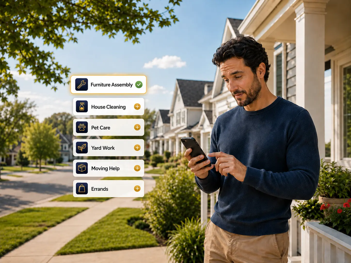 local service opportunities KnackCity neighborhood app